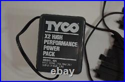 TYCO Electric Racing 52 Pcs Slot Car Track With Terminal Lane Change Rails ++