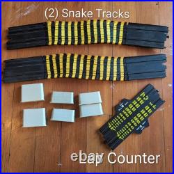 TYCO HO Slot Car Track 100+ Pcs Curves Straights Banks Crossovers Ramps Snakes
