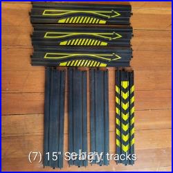 TYCO HO Slot Car Track 100+ Pcs Curves Straights Banks Crossovers Ramps Snakes