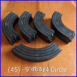 TYCO HO Slot Car Track 100+ Pcs Curves Straights Banks Crossovers Ramps Snakes