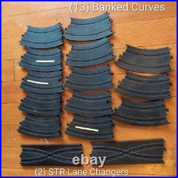 TYCO HO Slot Car Track 100+ Pcs Curves Straights Banks Crossovers Ramps Snakes TYCO HO Slot Car Track 100+ Pcs Curves Straights Banks Crossovers Ramps Snakes