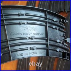 TYCO HO Slot Car Track 100+ Pcs Curves Straights Banks Crossovers Ramps Snakes