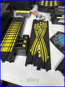 TYCO HO Slot Car Track Huge Lot Curves Straights Controllers Power Pack Vtg