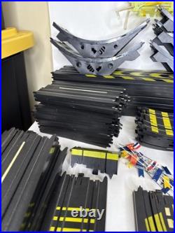 TYCO HO Slot Car Track Huge Lot Curves Straights Controllers Power Pack Vtg