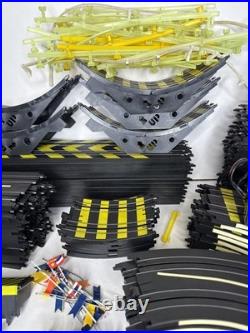 TYCO HO Slot Car Track Huge Lot Curves Straights Controllers Power Pack Vtg