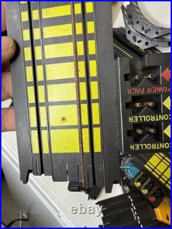 TYCO HO Slot Car Track Huge Lot Curves Straights Controllers Power Pack Vtg