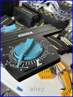 TYCO HO Slot Car Track Huge Lot Curves Straights Controllers Power Pack Vtg