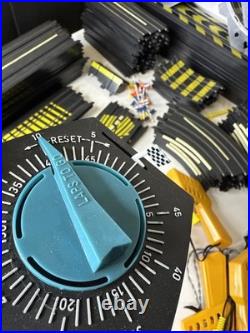 TYCO HO Slot Car Track Huge Lot Curves Straights Controllers Power Pack Vtg