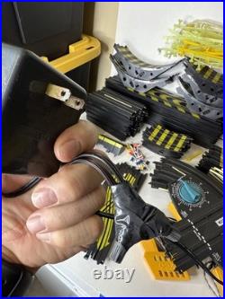 TYCO HO Slot Car Track Huge Lot Curves Straights Controllers Power Pack Vtg