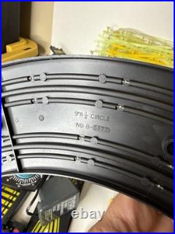 TYCO HO Slot Car Track Huge Lot Curves Straights Controllers Power Pack Vtg