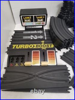 TYCO HO Slot Car Track Huge Lot Turbo Boost Lap Counter Power Packs Banks Acc