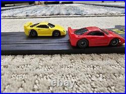 TYCO Magnum 440-X2 Ferrari GT Electric Racing 2 Slot Car set 37' of track