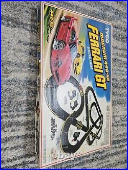 TYCO Magnum 440-X2 Ferrari GT Electric Racing 2 Slot Car set 37' of track