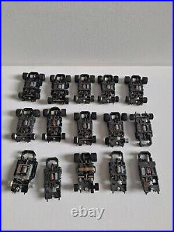 TYCO RACING SLOT CAR TRACK 116 track pieces + 9 cars + 6 parts cars