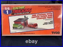 TYCO US1 FIRE STATION With SWITCH TRACK NEW IN SEALED BOX DATED 1983 ITEM 3456