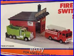 TYCO US1 FIRE STATION With SWITCH TRACK NEW IN SEALED BOX DATED 1983 ITEM 3456