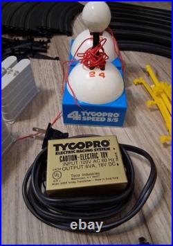 TYCO Vintage Championship Stick-Shift PRO Racing HO Tracks Set Bundle With Cars
