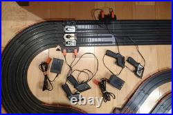 Tomy 4Way Split Racemasters Electric Slot Car Racing Track (9945) + Cars WORKS