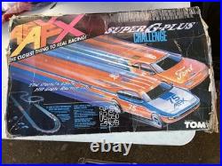 Tomy AFX Super G-Plus Challenge HO Slot Car Track & Cars Works Read Desc