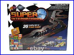 Tomy AFX Super International 4-Lane Mega Slot Car Track withTri-Power Orig Box
