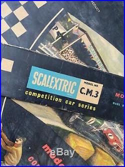 Triang Scalextric Set Cm3 Vintage With Cars Track