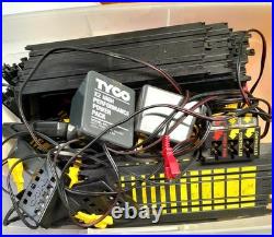 Two Complete Vintage 90s TYCO/Mattel Slot Car Racing Tracks Lot