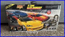 Tyco 4-LANE Cliff Hangers Magnum 440-X2 Race Track Set With4 Cars, Boxed READ RARE