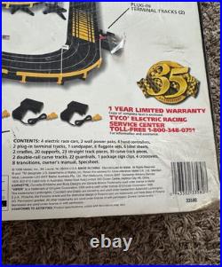 Tyco 4-LANE Cliff Hangers Magnum 440-X2 Race Track Set With4 Cars, Boxed READ RARE