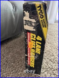 Tyco 4-LANE Cliff Hangers Magnum 440-X2 Race Track Set With4 Cars, Boxed READ RARE