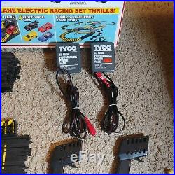 Tyco 4-lane Racing Slot Car Track Magnum 440 X2 Racetrack Set Complete Working