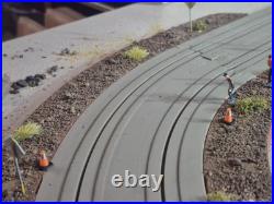 Tyco Custom Plam Beach RAMABLE POLICE ROADBLOCK US1 SLOT CAR TRACK PIVIT ACTION