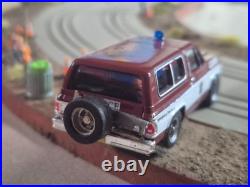 Tyco Custom Plam Beach RAMABLE POLICE ROADBLOCK US1 SLOT CAR TRACK PIVIT ACTION