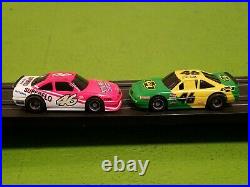 Tyco HO Days of Thunder Slot Car Race Track Set 3 in 1 Big Banked Oval with2 #46's