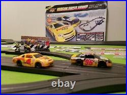 Tyco HO NASCAR Super Sound & Big Oval 7'x3' Slot Car Race Track Set/Lot