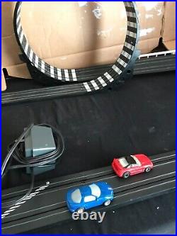 Tyco Machron Aurora Afx Slot Car Track Set. & Loop With Cars