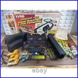 Tyco Magnum 440 Pro Racing Set Slot Cars with Tracks +More-NEAR COMPLETE-For Parts