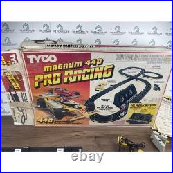 Tyco Magnum 440 Pro Racing Set Slot Cars with Tracks +More-NEAR COMPLETE-For Parts