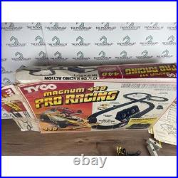 Tyco Magnum 440 Pro Racing Set Slot Cars with Tracks +More-NEAR COMPLETE-For Parts