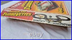 Tyco Magnum 440 TurboVettes Race Track Slot Cars Vintage 1984 COMPLETE READ