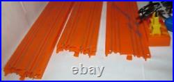 Tyco Mattel 54+ Piece ORANGE Track Lot -15 Straights, Loops Curves Wall Pack +