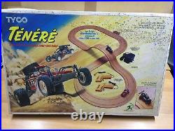 Tyco OFF-ROAD Slot TRACK with 2x TURBO HOPPER Racing Cars MIB Vintage Italy