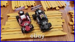 Tyco Off-Road Tan Dirt Sand HO Slot Car Track Set Lot of 51 2 Turbo Hopper Cars