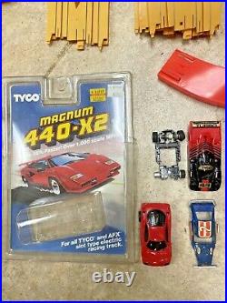 Tyco Slot Car Ho Scale Race Track (lot Of 50+ Pieces)