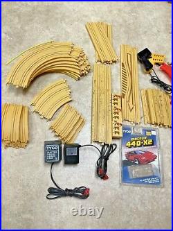 Tyco Slot Car Ho Scale Race Track (lot Of 50+ Pieces)
