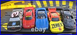 Tyco Slot Car Track, 2 Controllers, 2 Power Packs 8 Cars & 53 Pcs Track