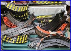 Tyco -Slot Car Track, Lane Squeeze, Loops, Curves 76 Track Pieces, No Cars READ