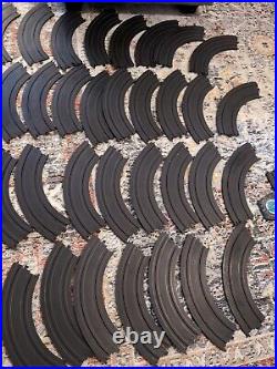 Tyco Slot Car Track Lot 65 Piece No Broken Tabs, 37 Curved, 7 Straight, 7 Circle