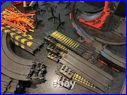 Tyco Slot car track LARGE Lot 100++ track pieces, 4 power packs, 10 controllers