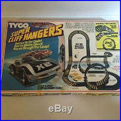 Tyco Super Cliff Hangers Slot Car Track Complete Works Great