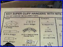 Tyco Super Cliff Hangers with Nite Glow Electric Slot Car Track Set 1984 W Cars